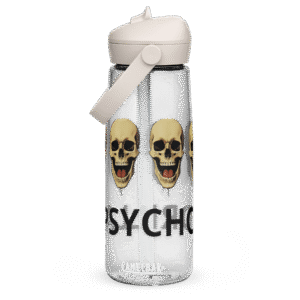 Flip straw water bottle