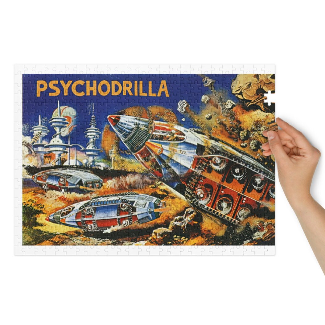Jigsaw puzzle with tin