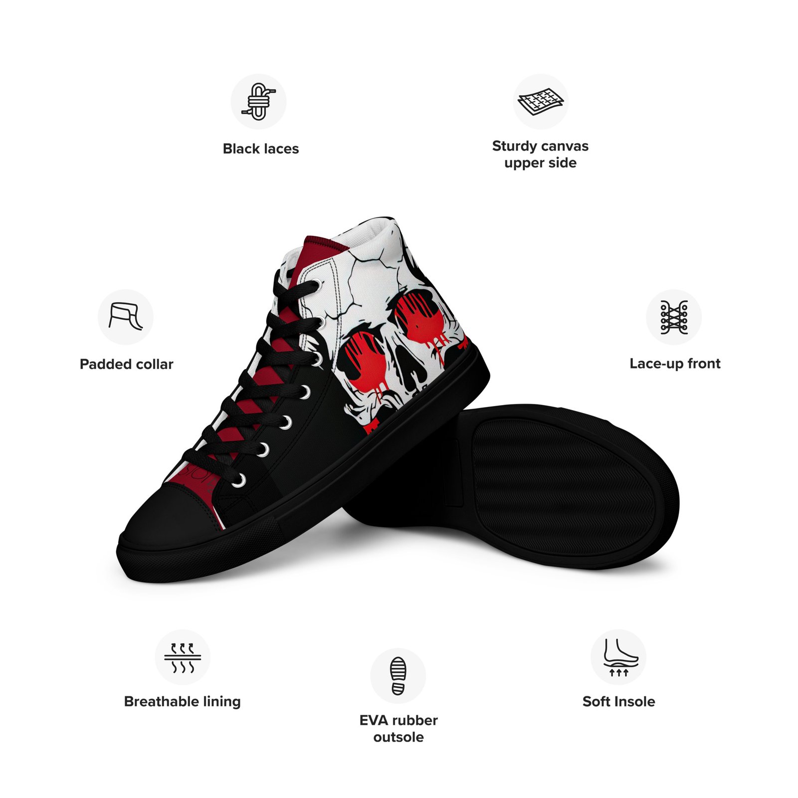 Men’s high top canvas shoes - Image 2