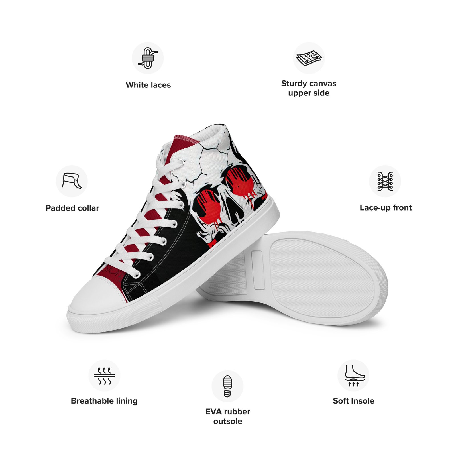 Men’s high top canvas shoes - Image 5