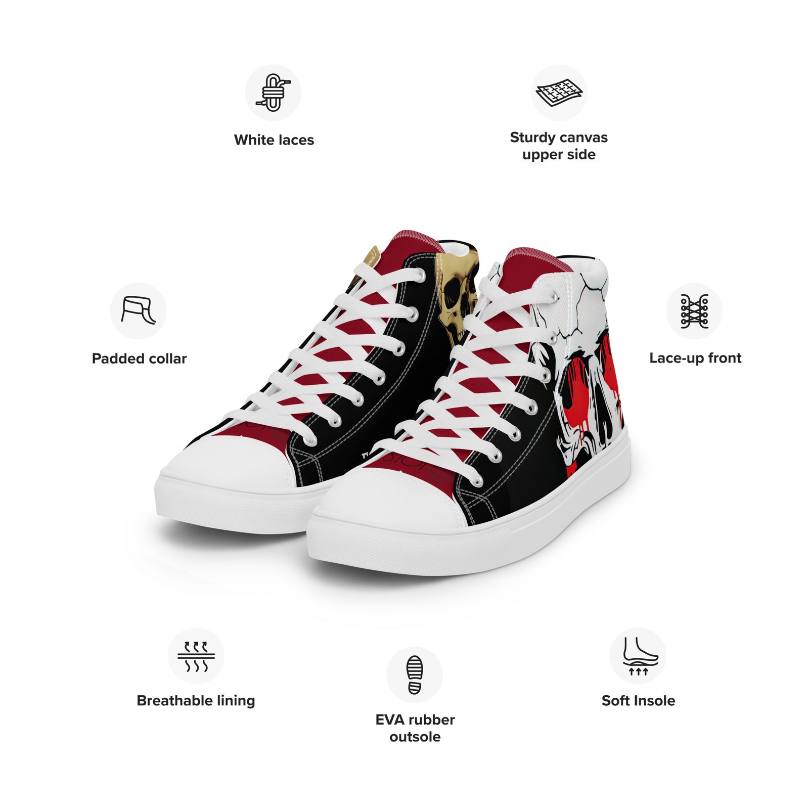 Men’s high top canvas shoes - Image 4