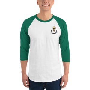 Psychodrilla 3/4 sleeve raglan shirt