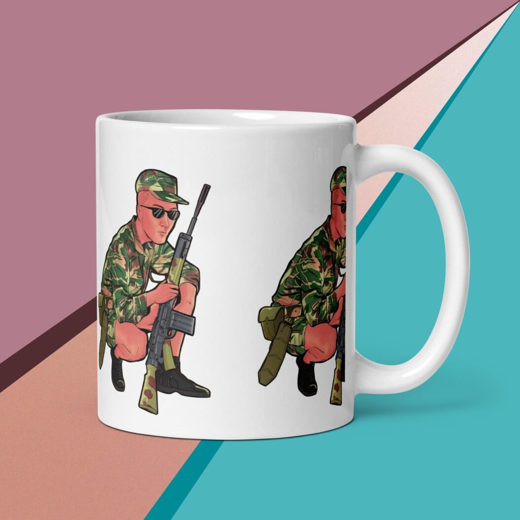 Drilla RR White glossy mug
