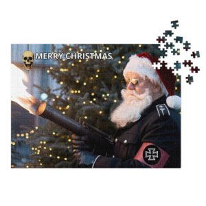 Jigsaw puzzle with tin