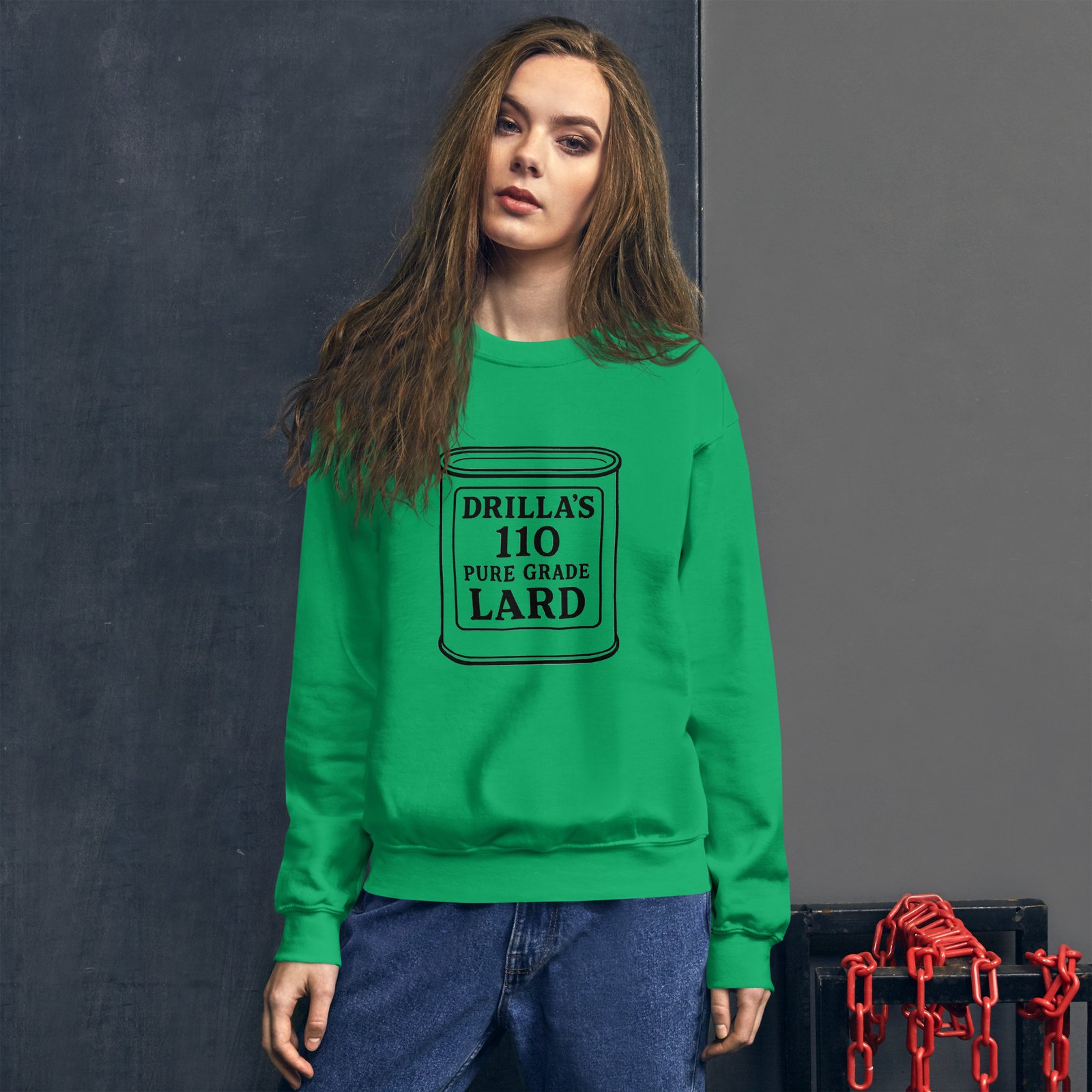 Drillas lard Unisex Sweatshirt - Image 4