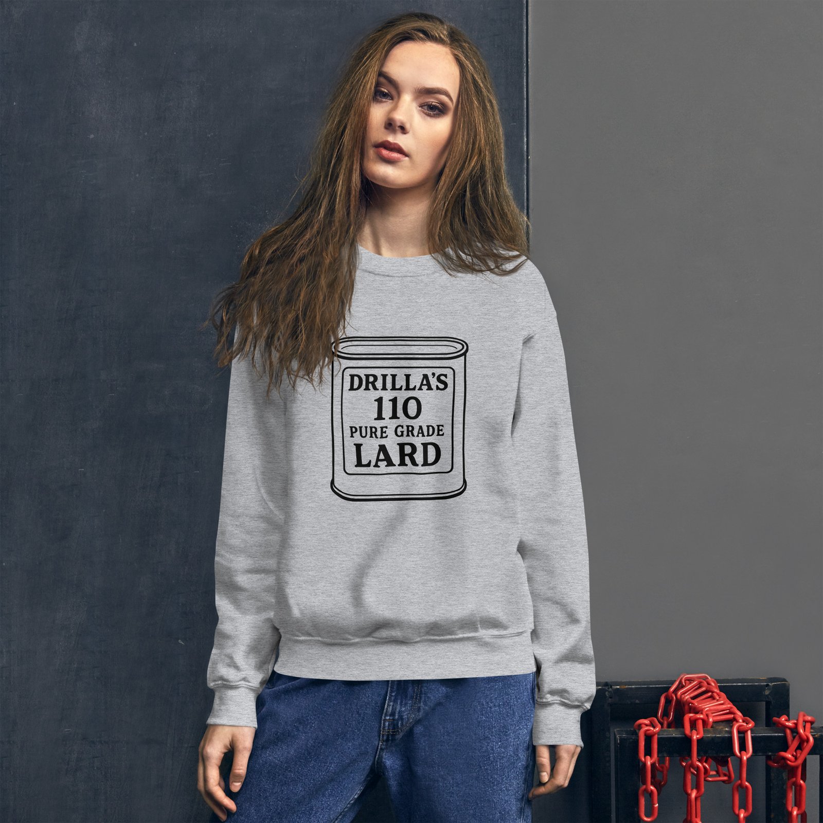 Drillas lard Unisex Sweatshirt - Image 8