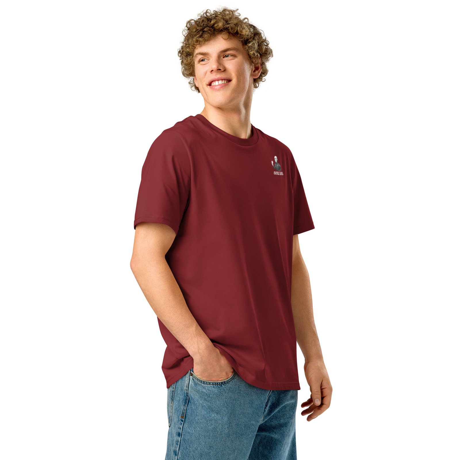 Drilla's avoid them Unisex organic ribbed neck t-shirt - Image 10