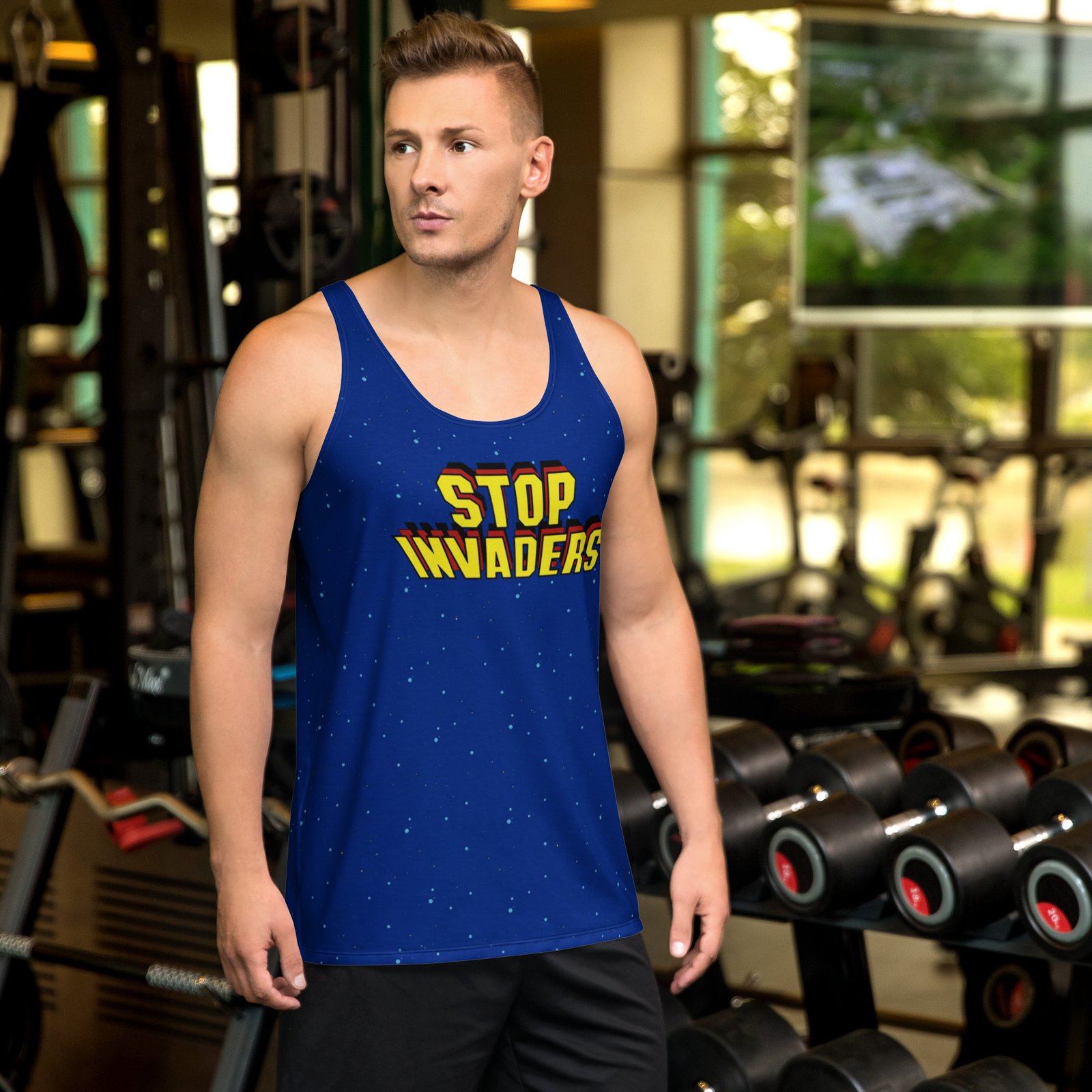 Stop invaders Unisex Tank Top - Image 2