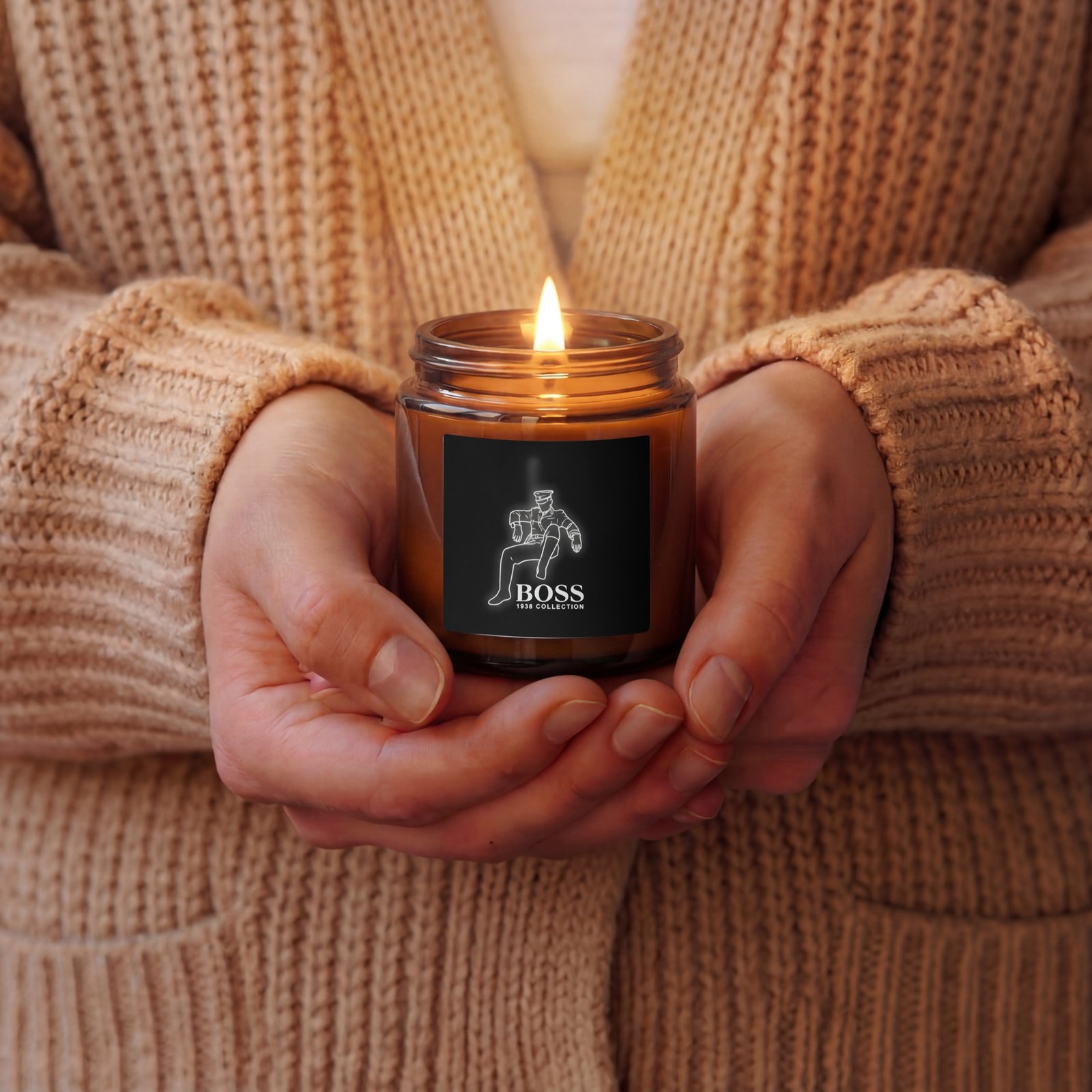 Amber jar soy candle