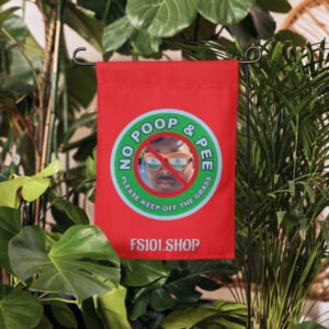 PEPEs no poo Garden flag